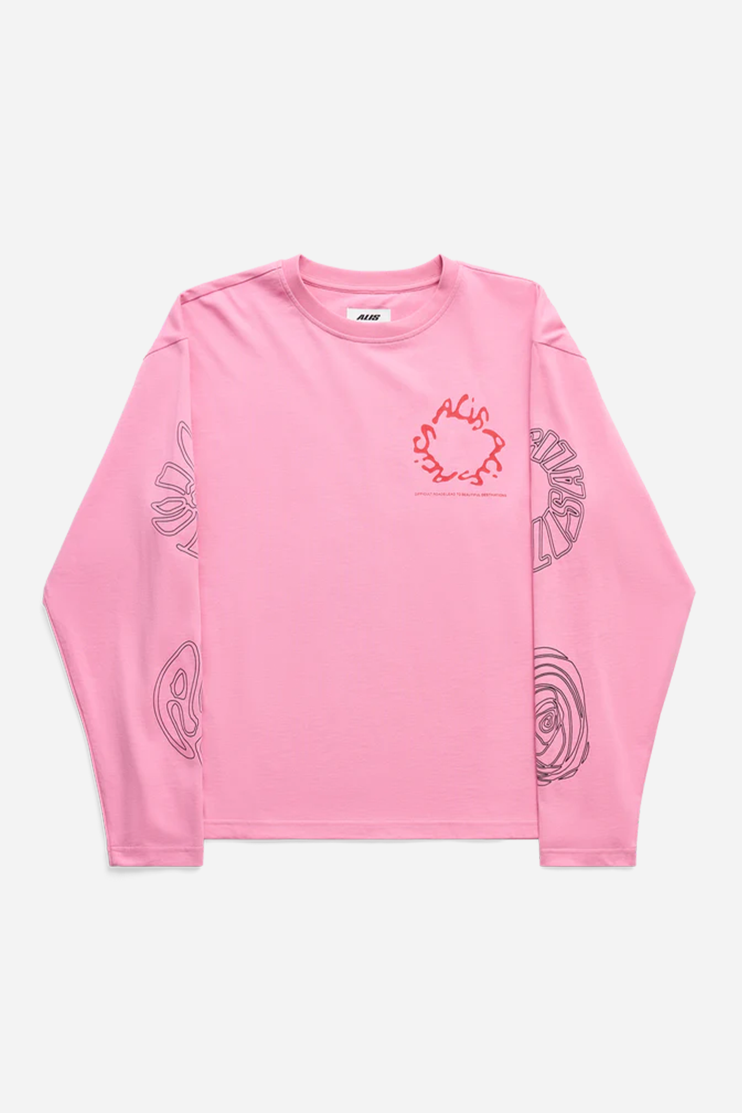 Joshua Long Sleeve W/ Graphics Pink