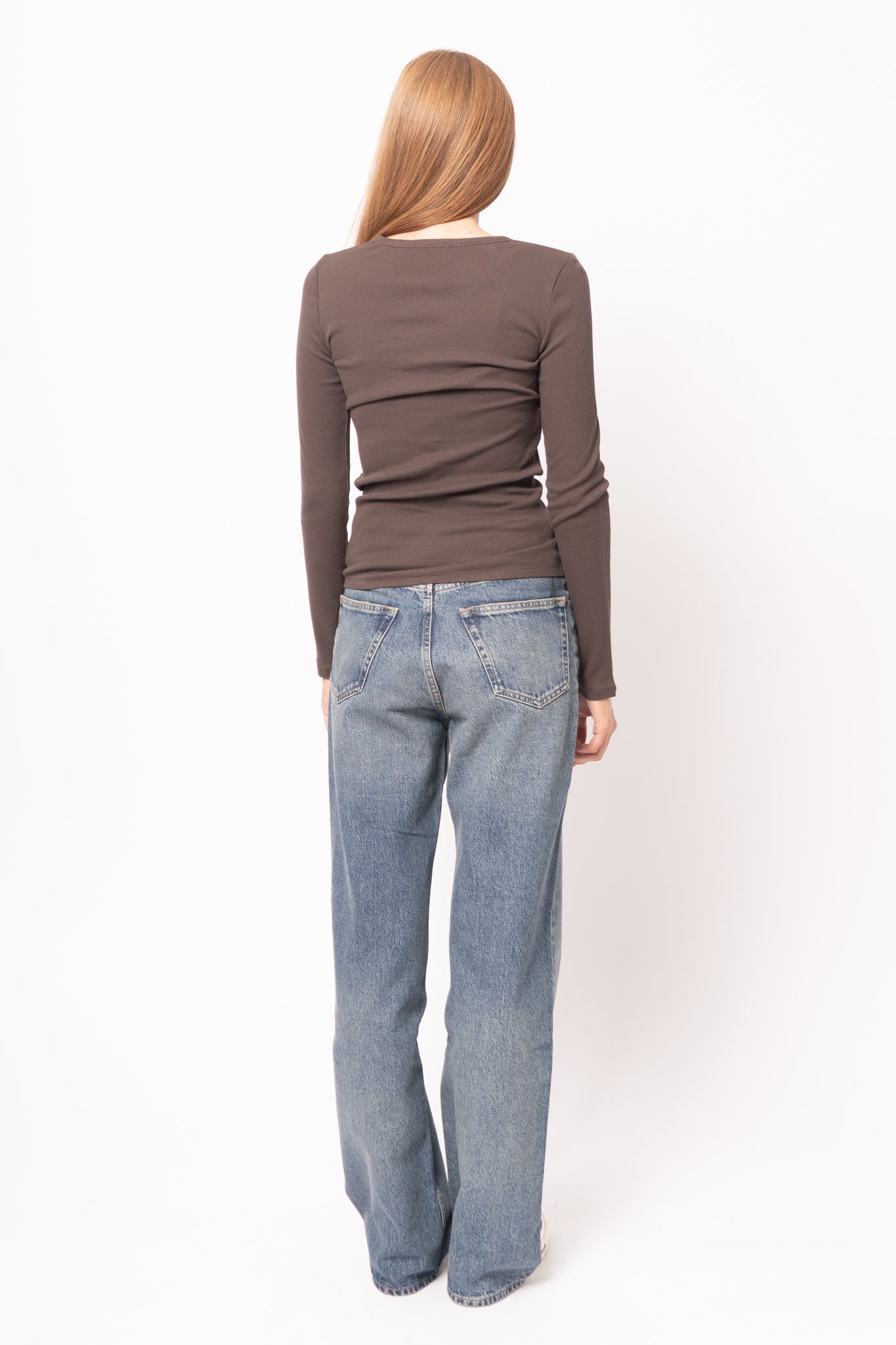 Maya LS T-Shirt Seal Brown