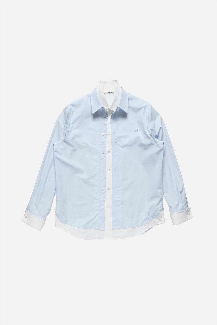 Acne Studios Shirt Blue/White — Skjorter