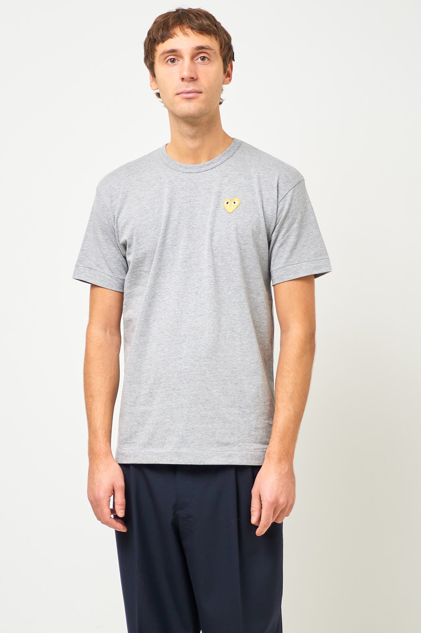 Comme des Garçons Play Gold Heart T-shirt Grey – STRØM