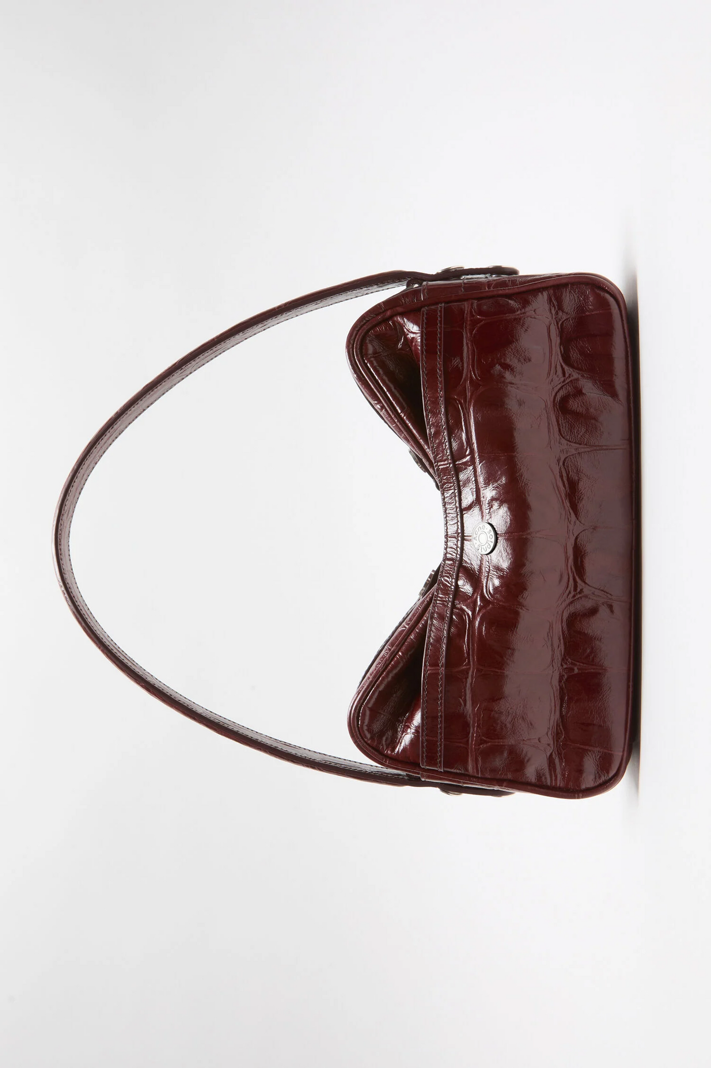 Camero Party Shoulder Bag Croco Burgundy