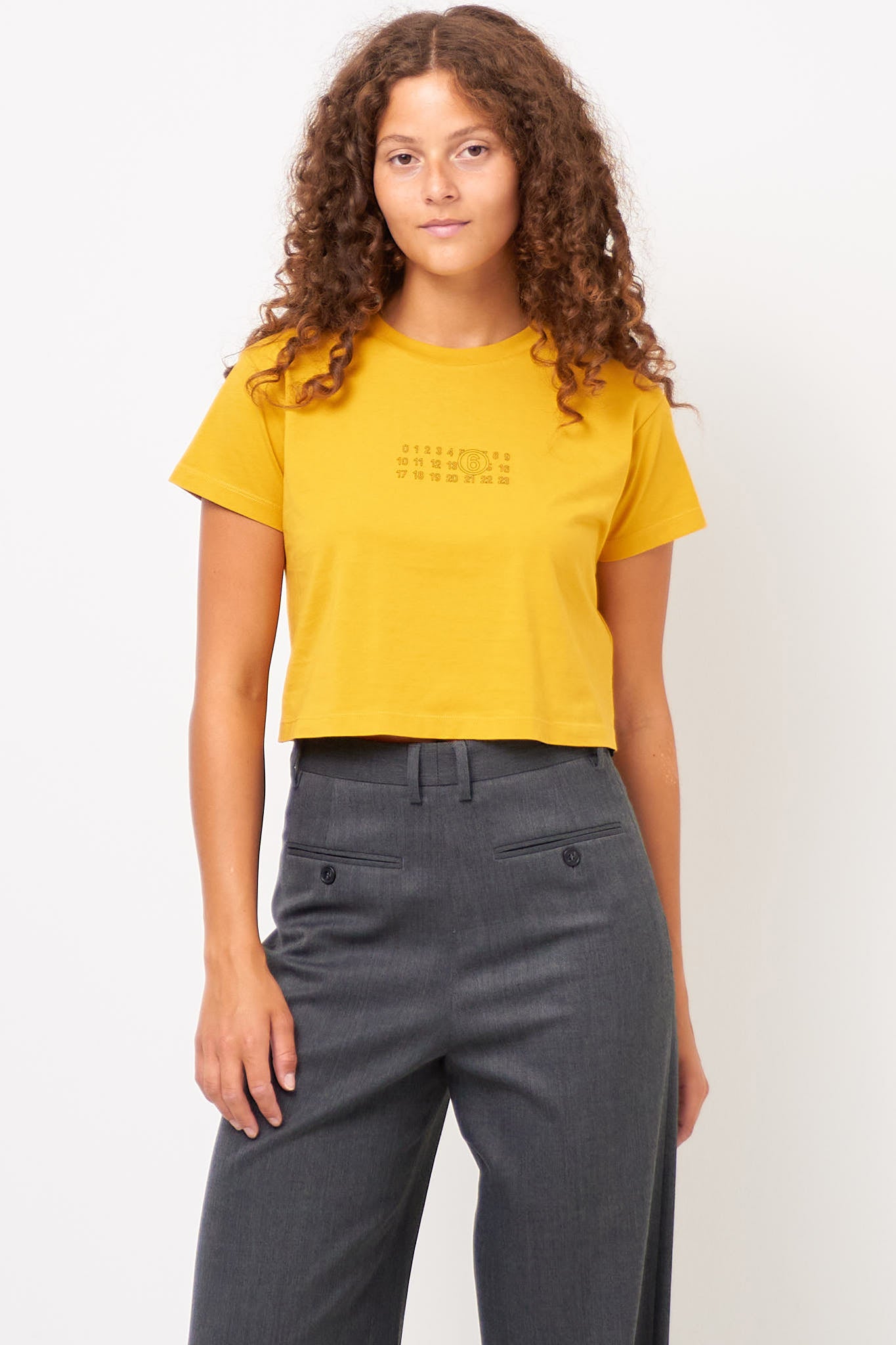 MM6 Maison Margiela - Cropped T-Shirt Yellow – STRØM