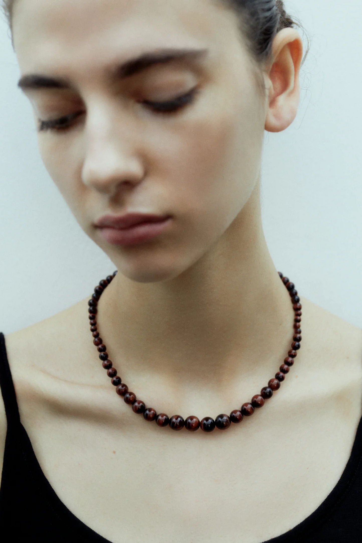 Emberly Stone Necklace Silver