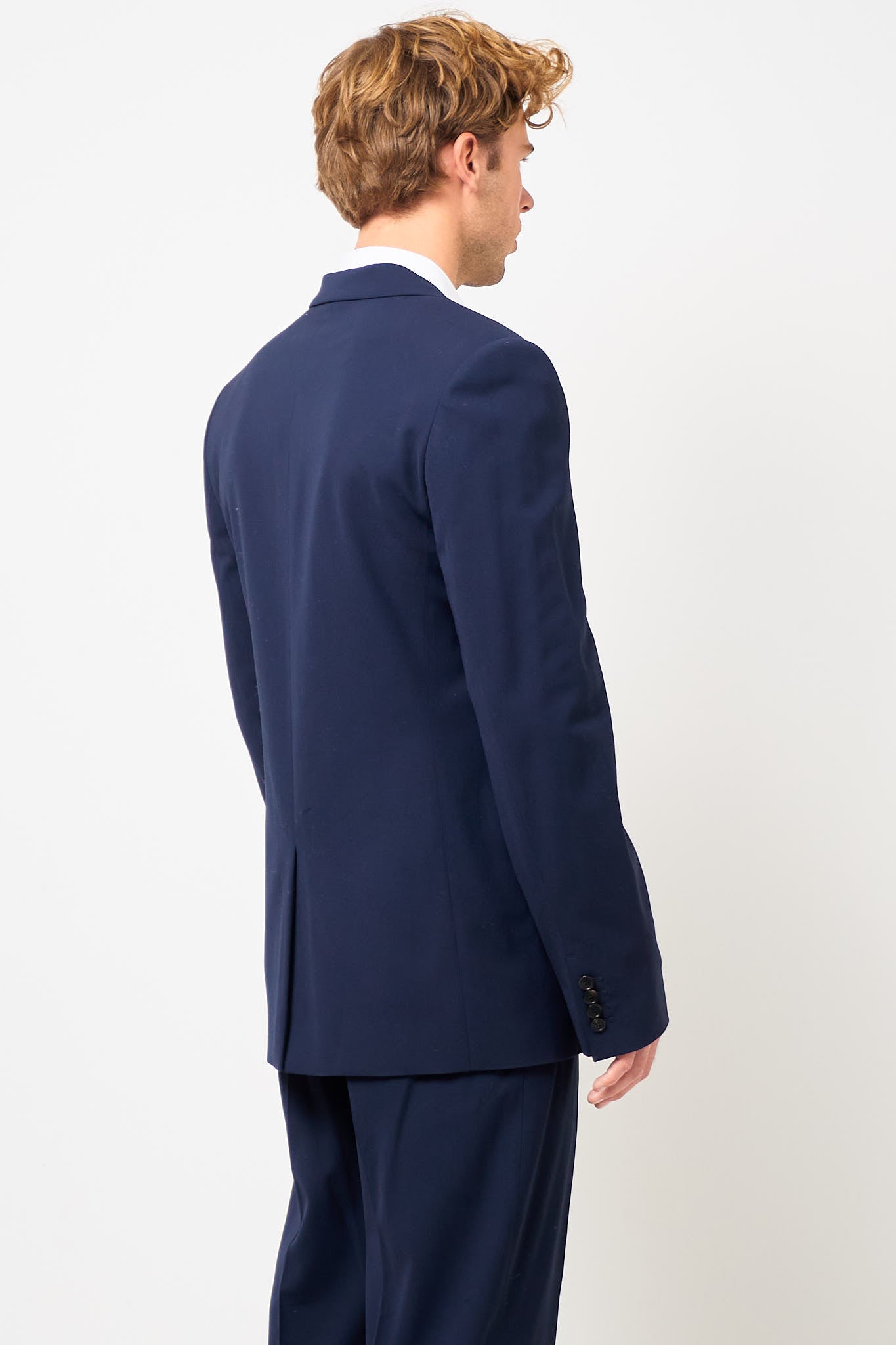Fitted Suit Jacket Navy