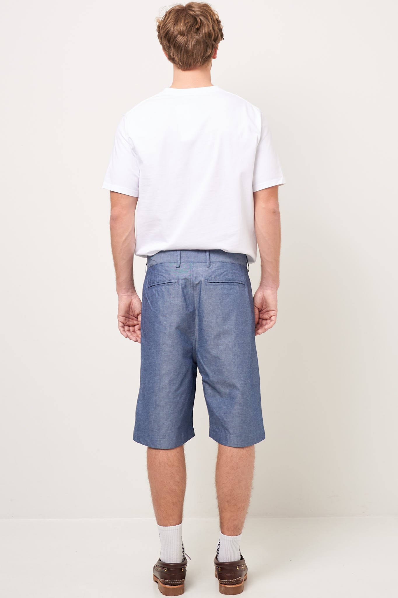 Fold Shorts Linen Denim