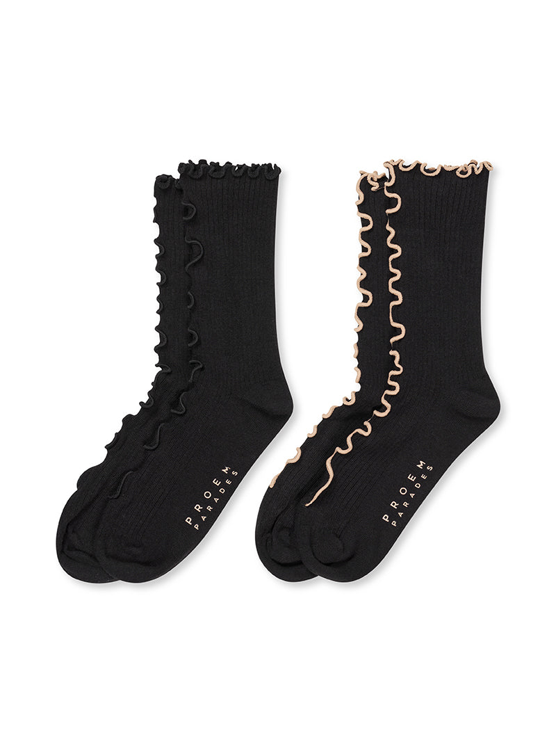 Proem Parades Kusama Socks Black - 2 Pack