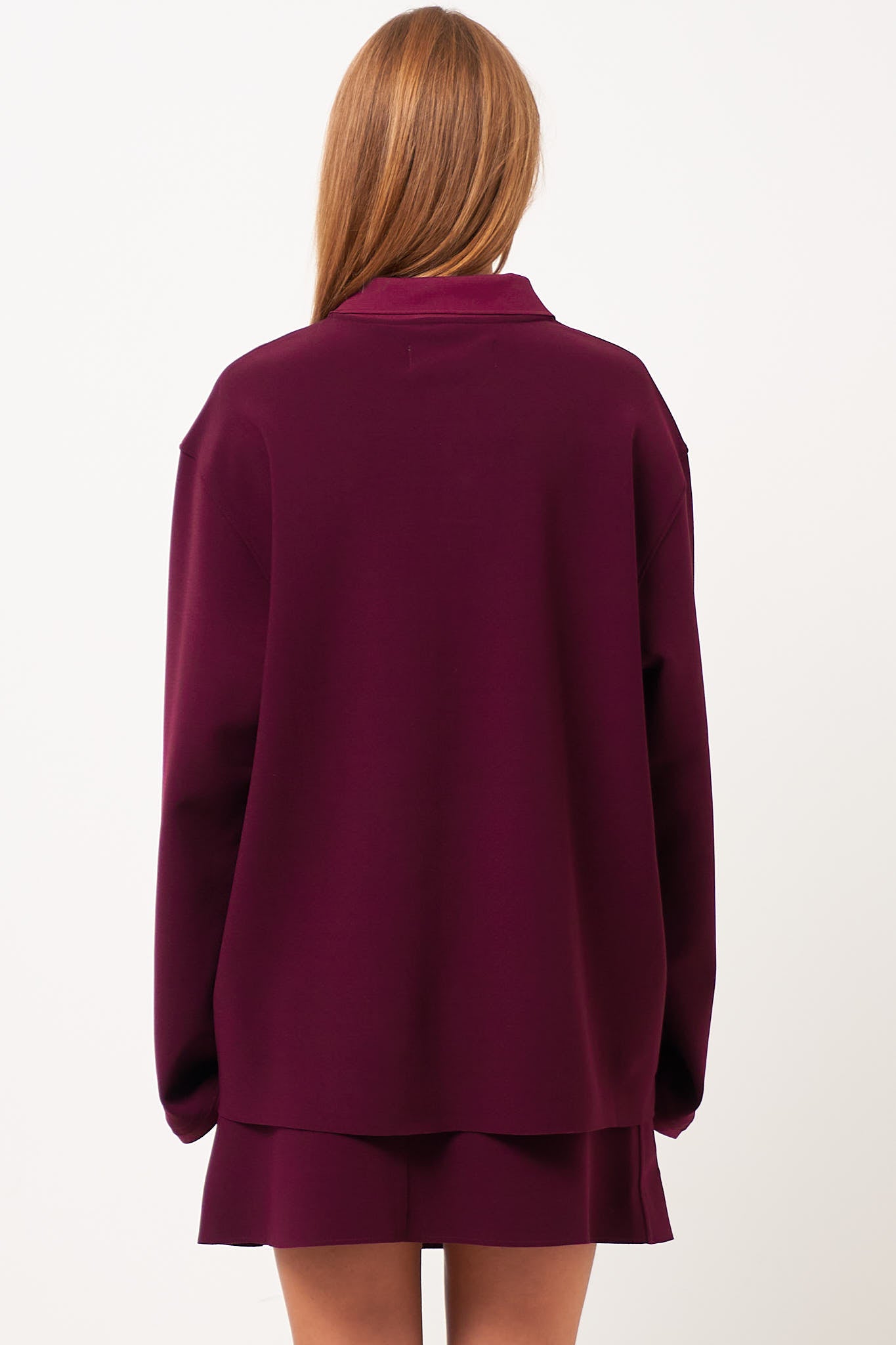 Lay2 Long-Sleeve Polo Maroon