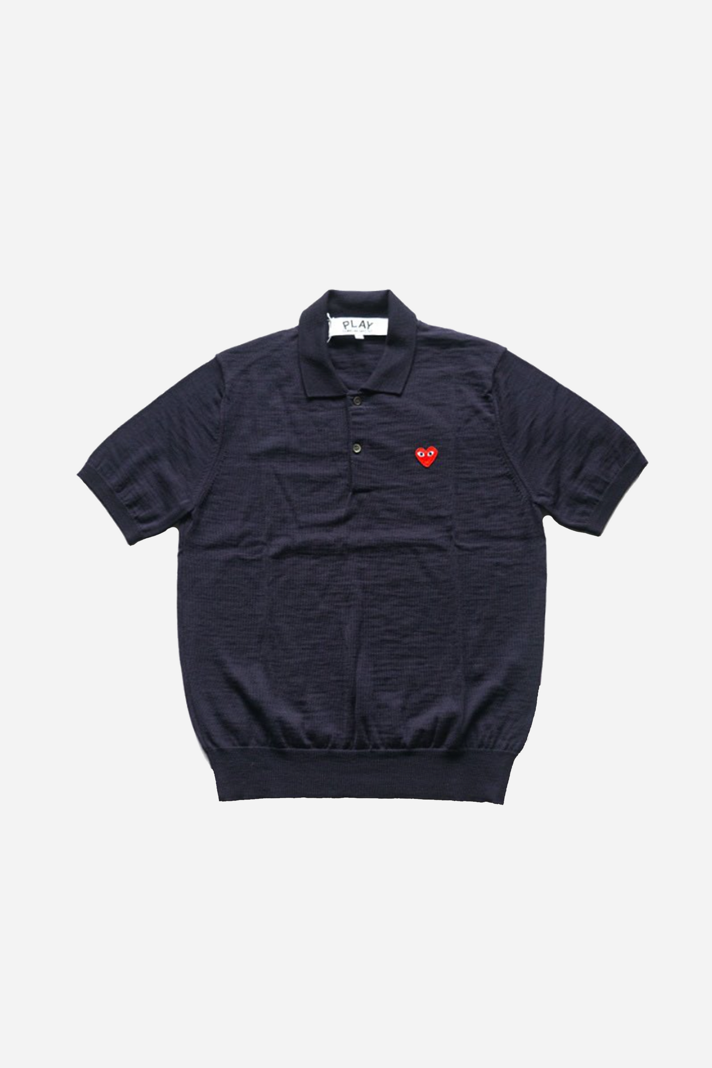 Red Heart Knit Polo Navy