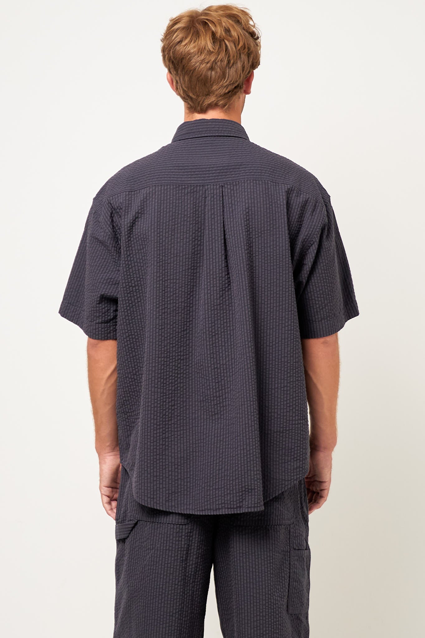S/S Toland Shirt Seersucker Stripe/Black