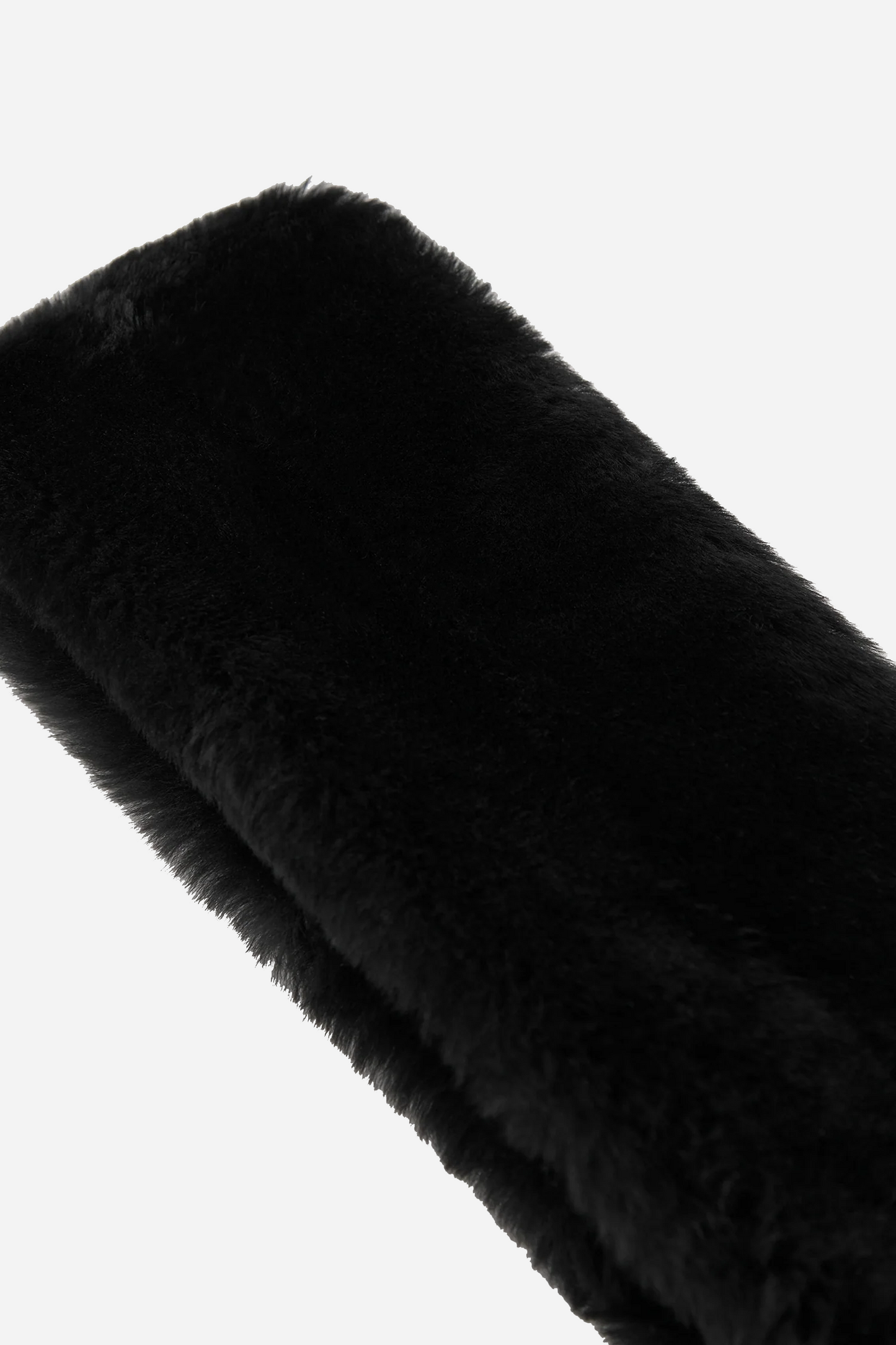 Shearling Headband Black