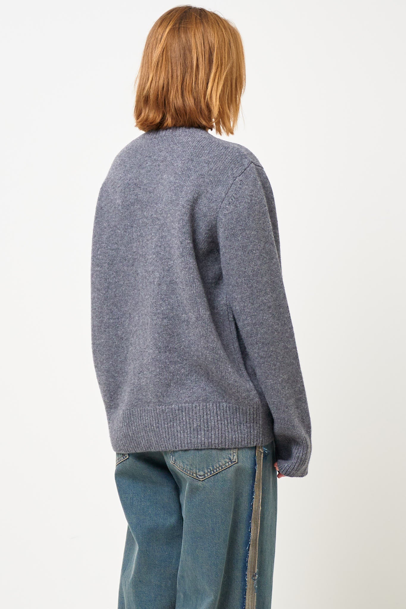 Visse Round Neck Sweater Anthracite Grey