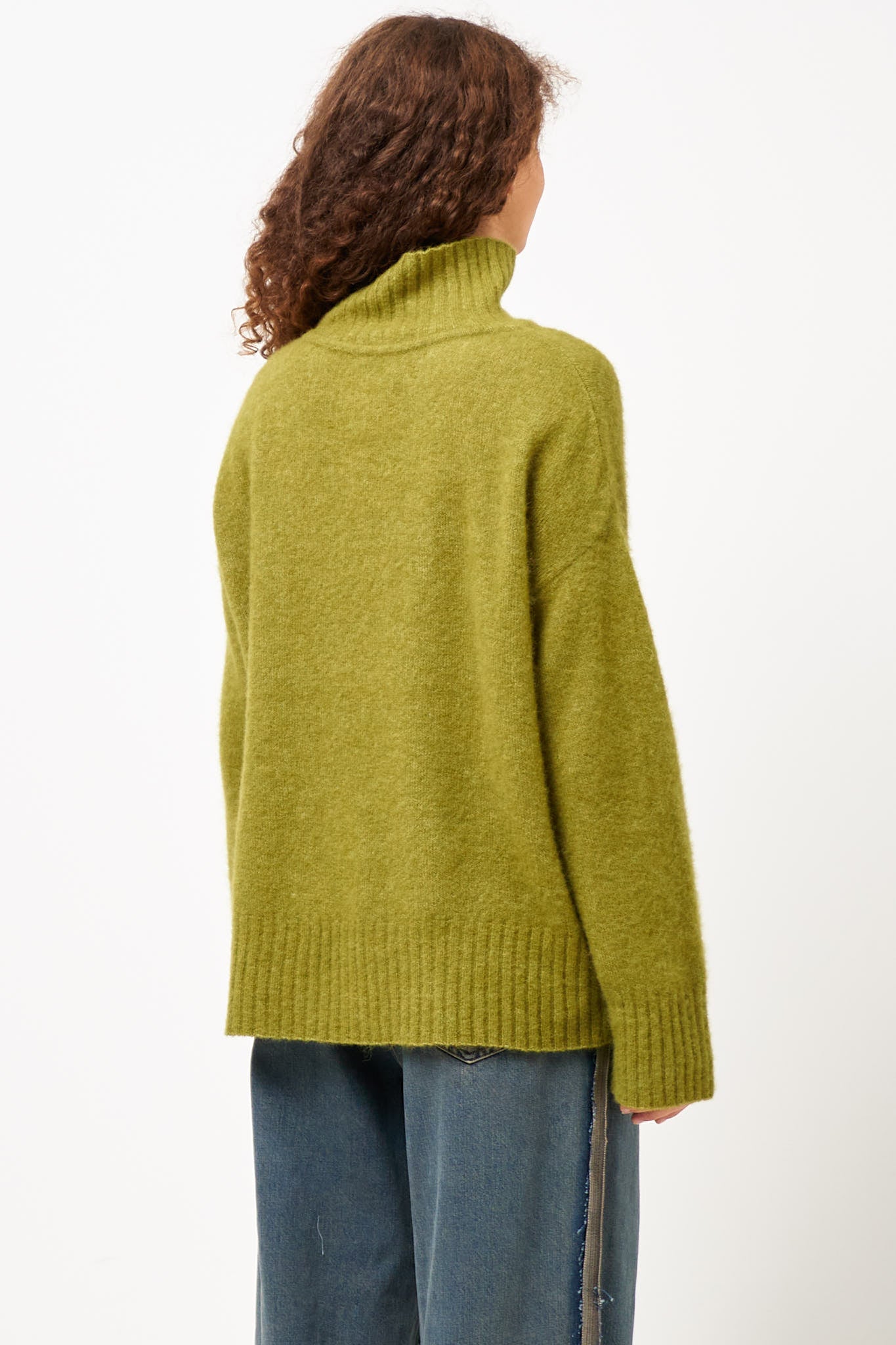 Vitow High Neck Sweater Matcha Melange