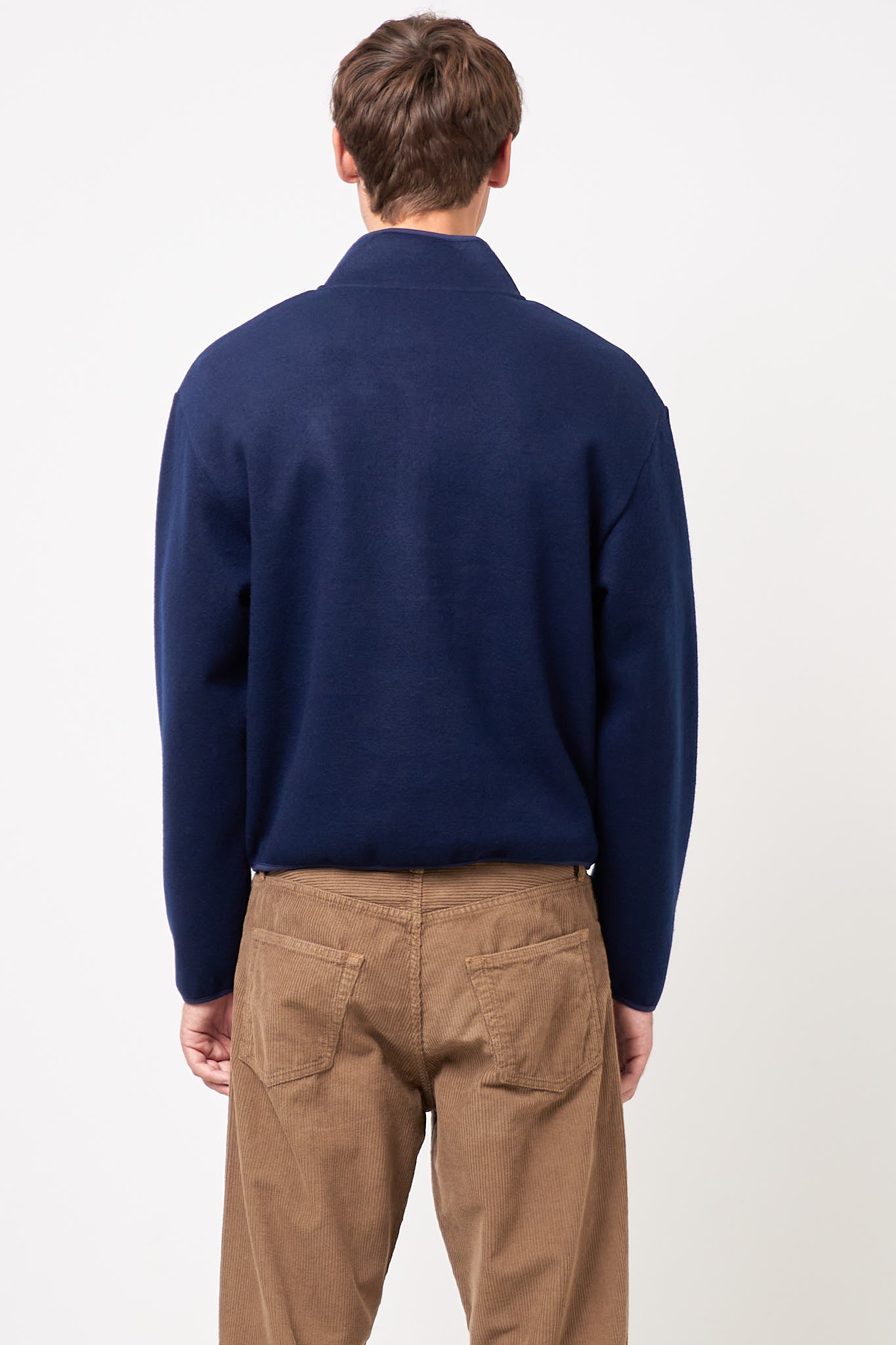 Wool Half Zip Navy