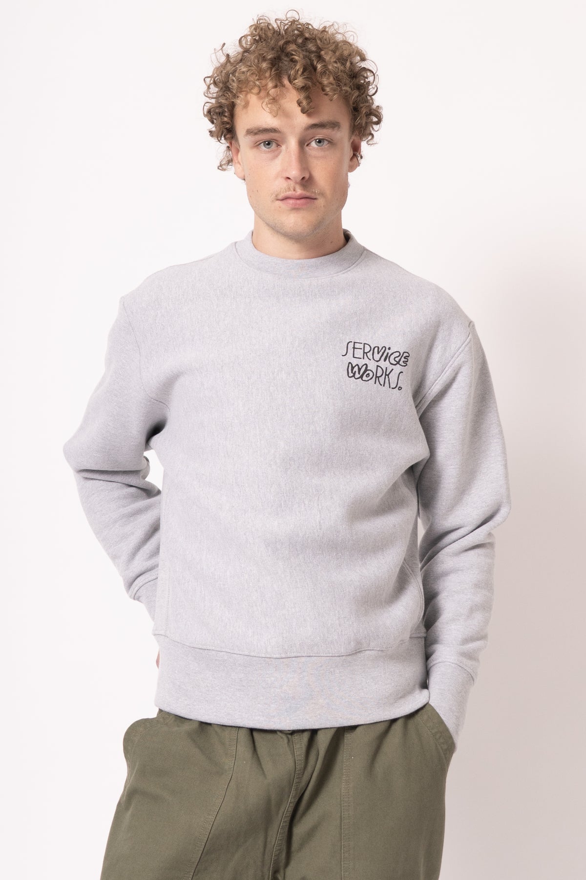 Double Vision Crewneck Heather Grey