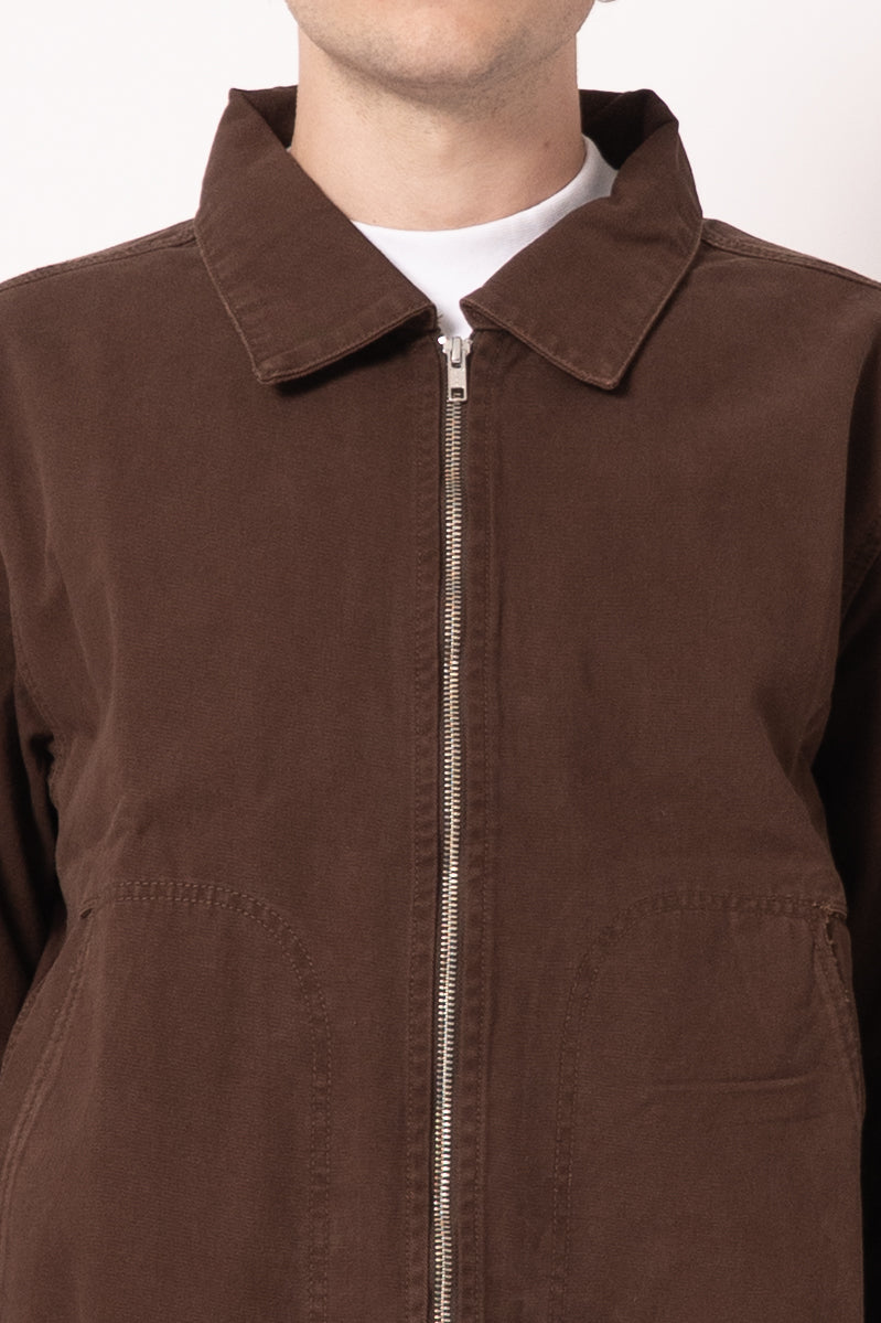 Twill Work Jacket Brown