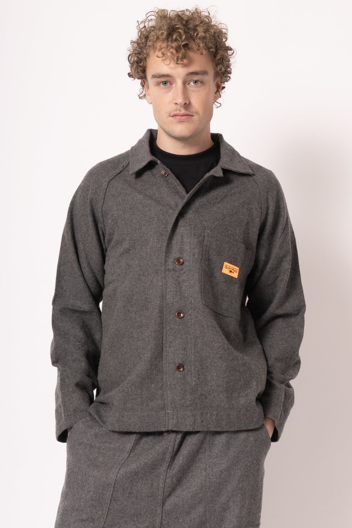Flannel Overshirt Charcoal