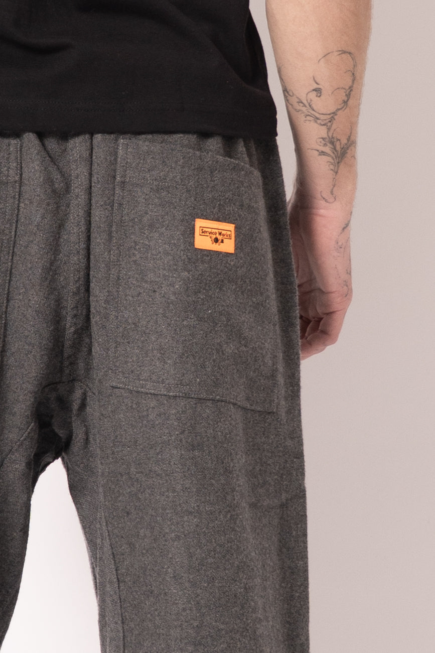 Flannel Chef Pants Charcoal