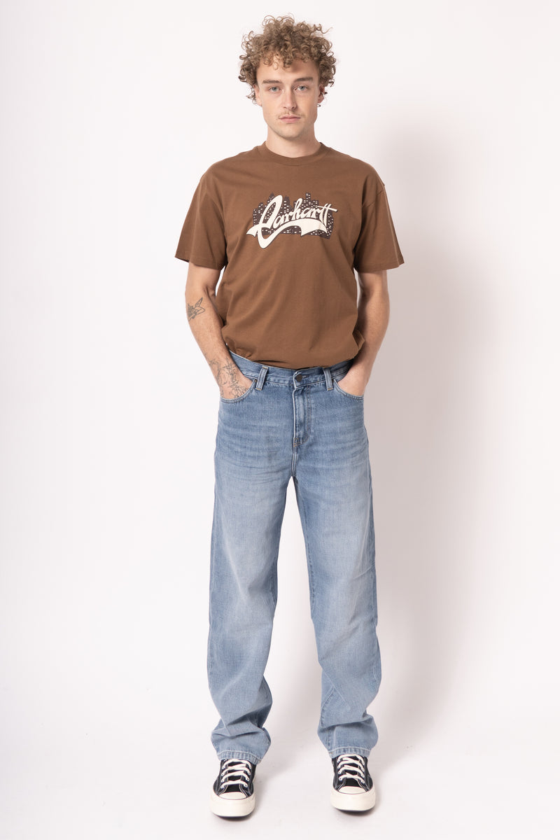 Aaron Pant Blue Burst Washed