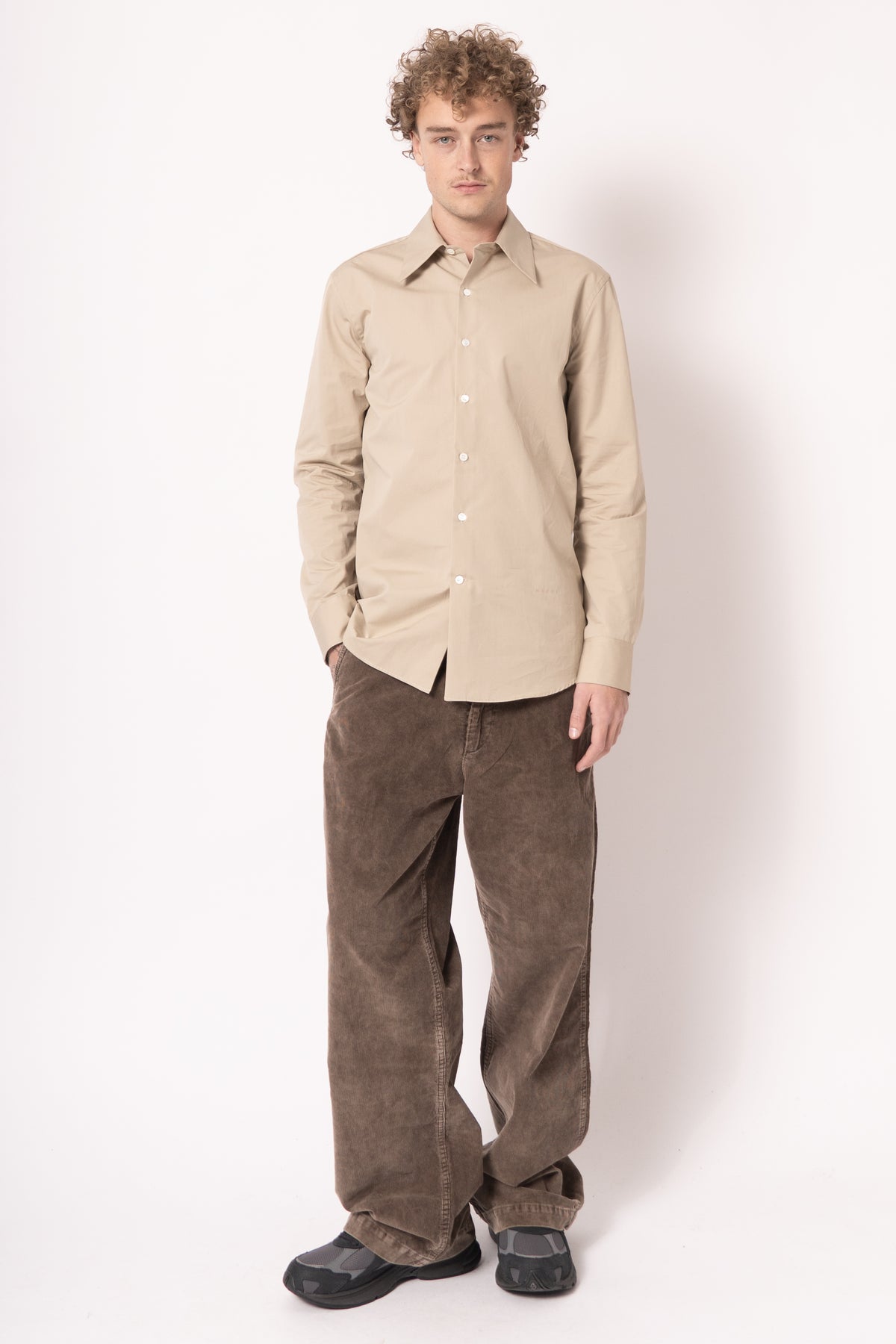 Poplin Shirt Beige