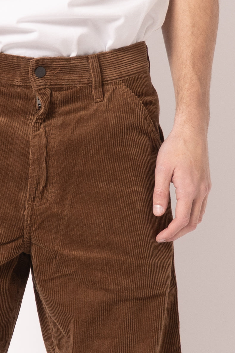 Simple Pant Corduroy Brown Rinsed