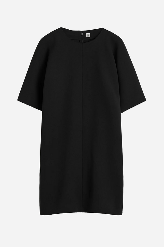 Cocoon Crepe Dress Black