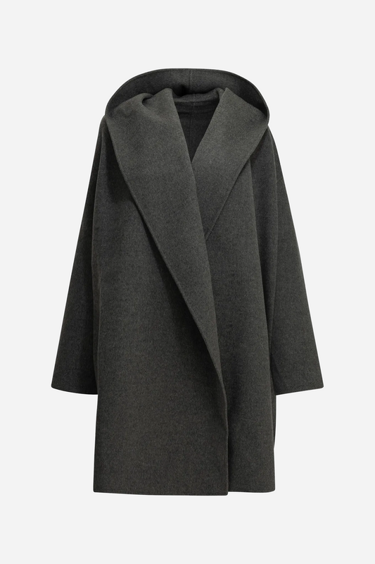 Hoodie Coat Pale Grey Melange