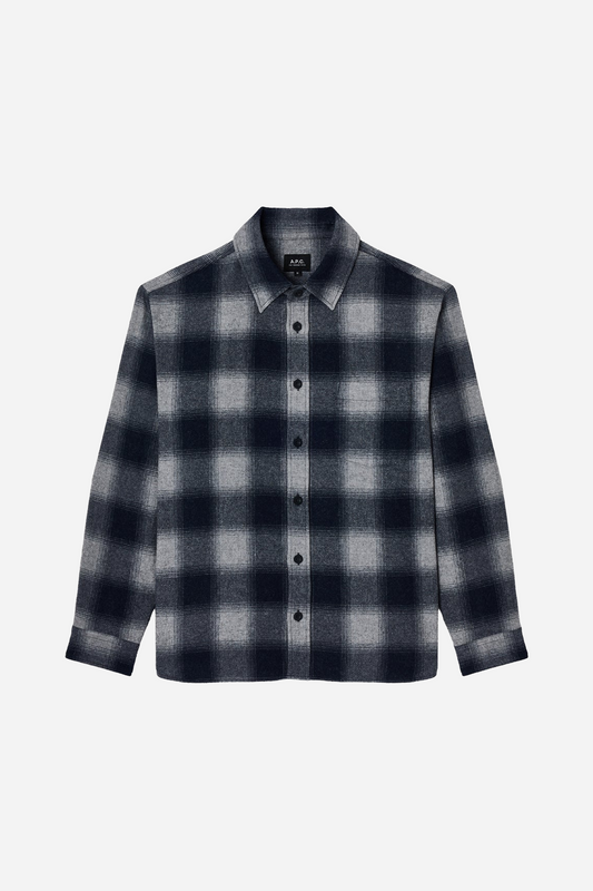 Light Grey Checked Overshirt