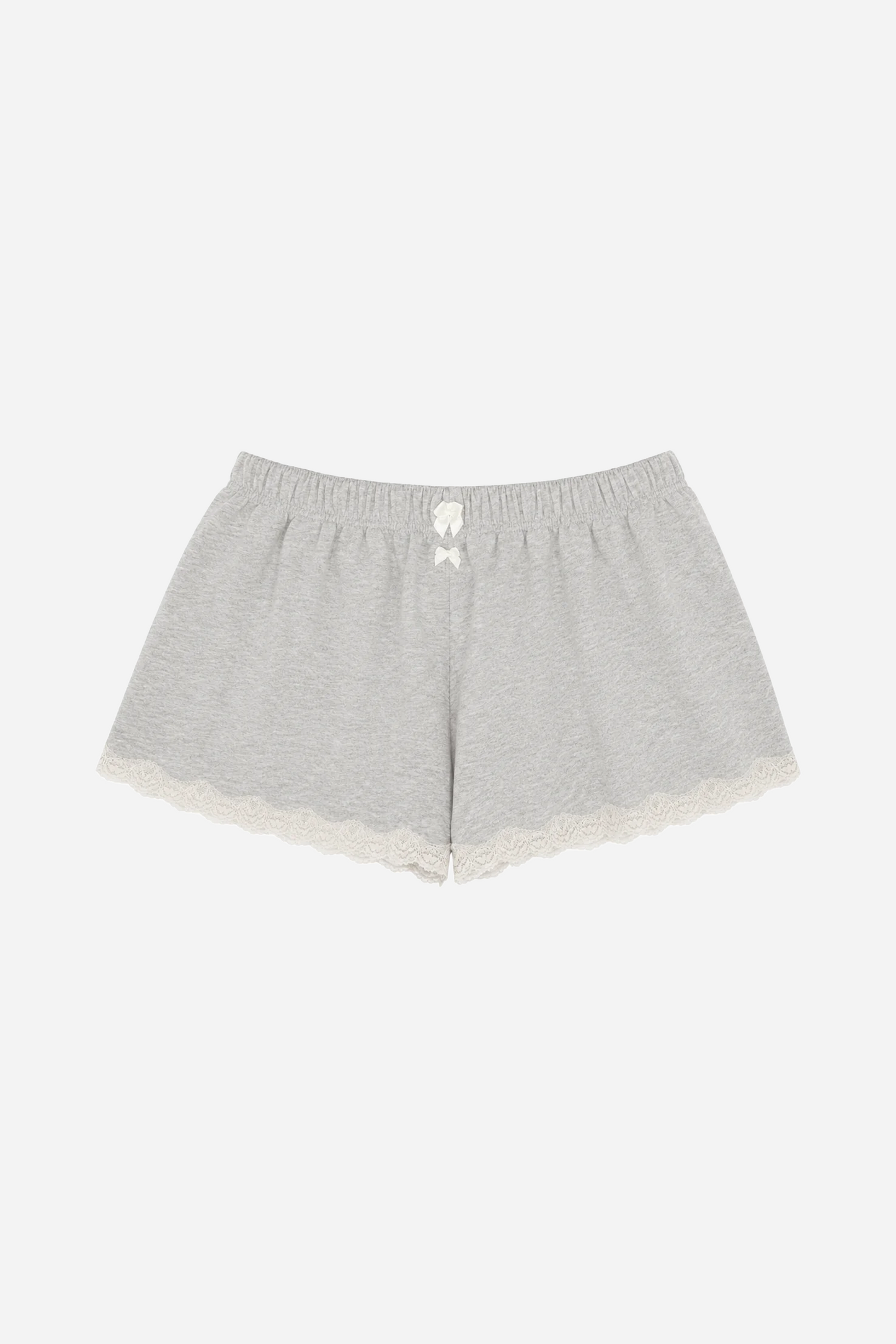 Lace Mini Sweatshorts Light Grey