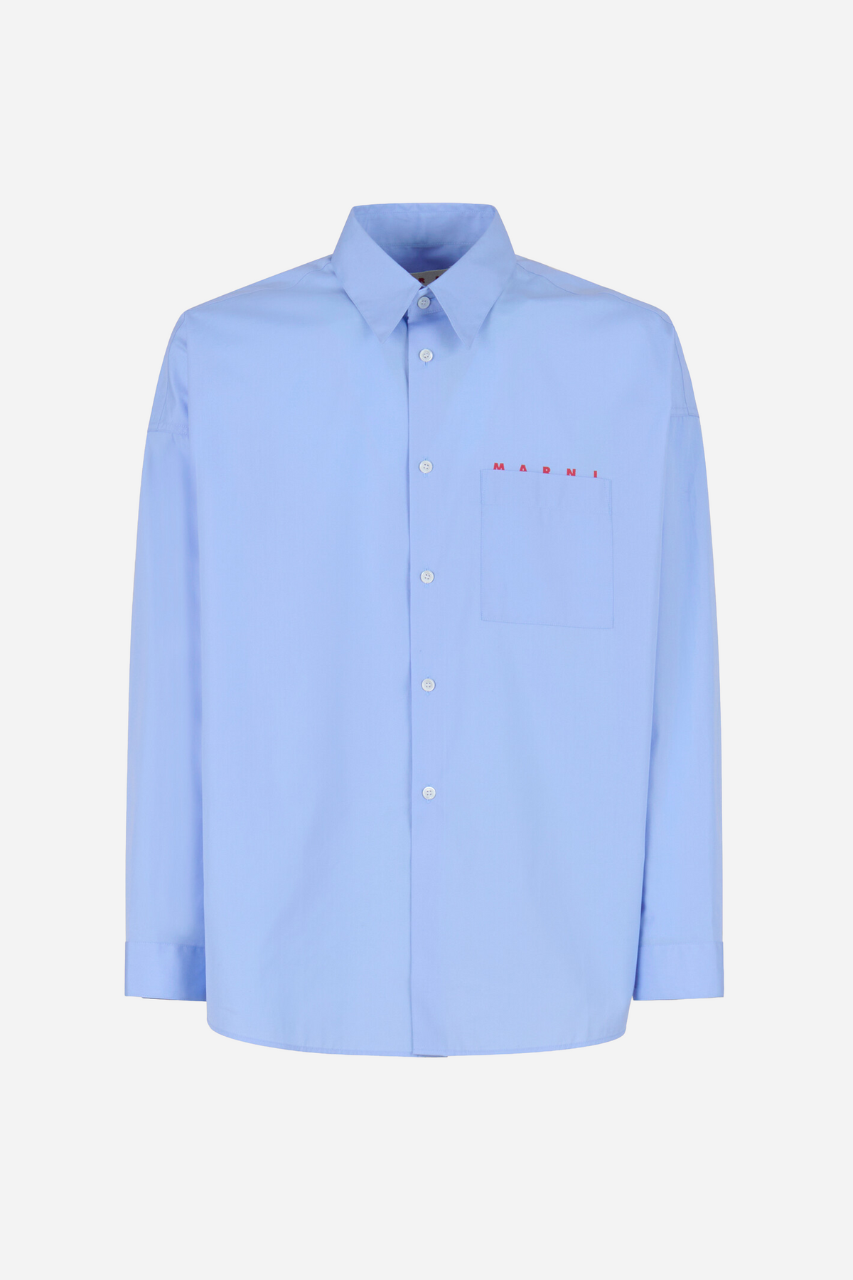 Logo Organic Poplin Light Blue