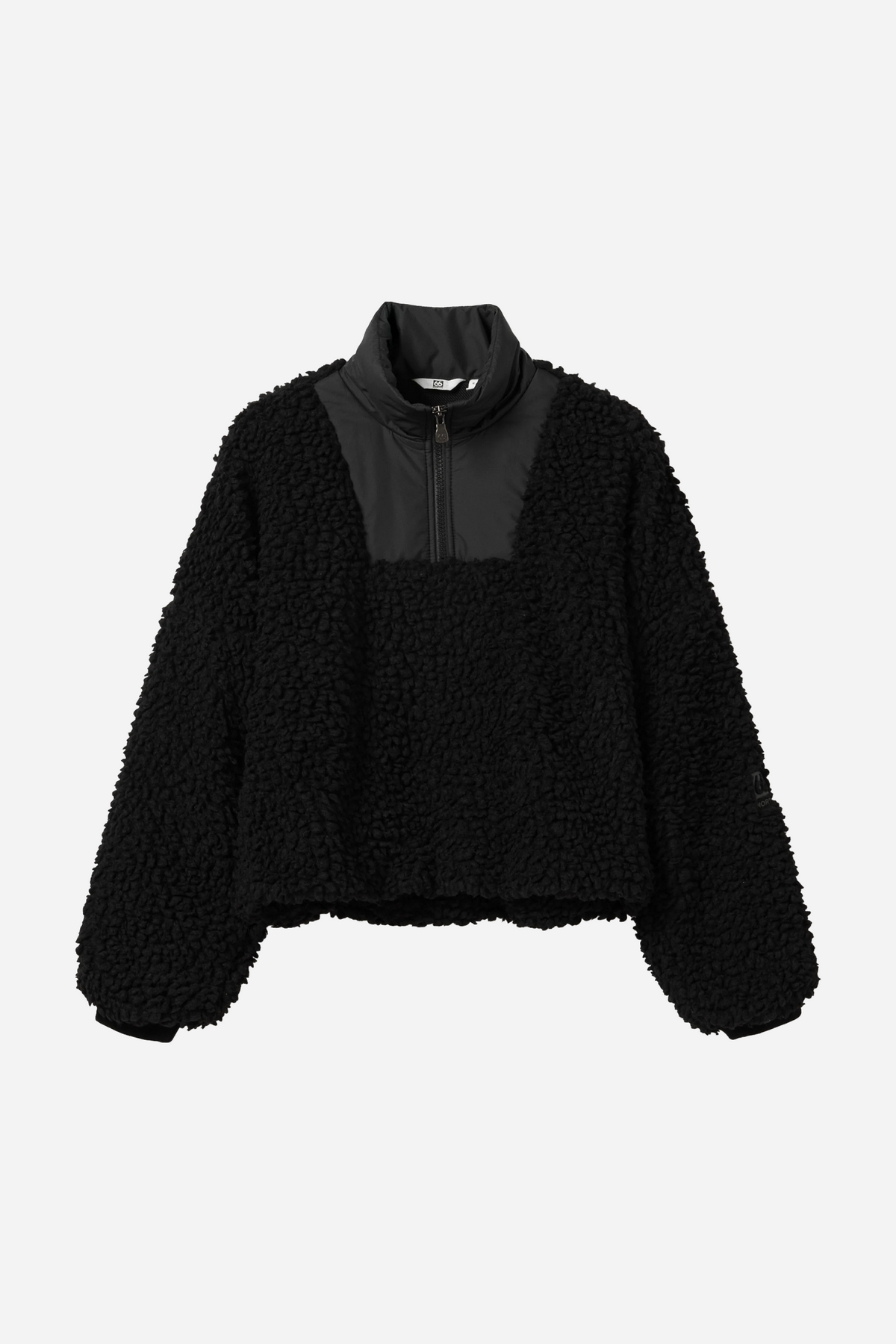 Varmahlid Shearling Zip Neck Black