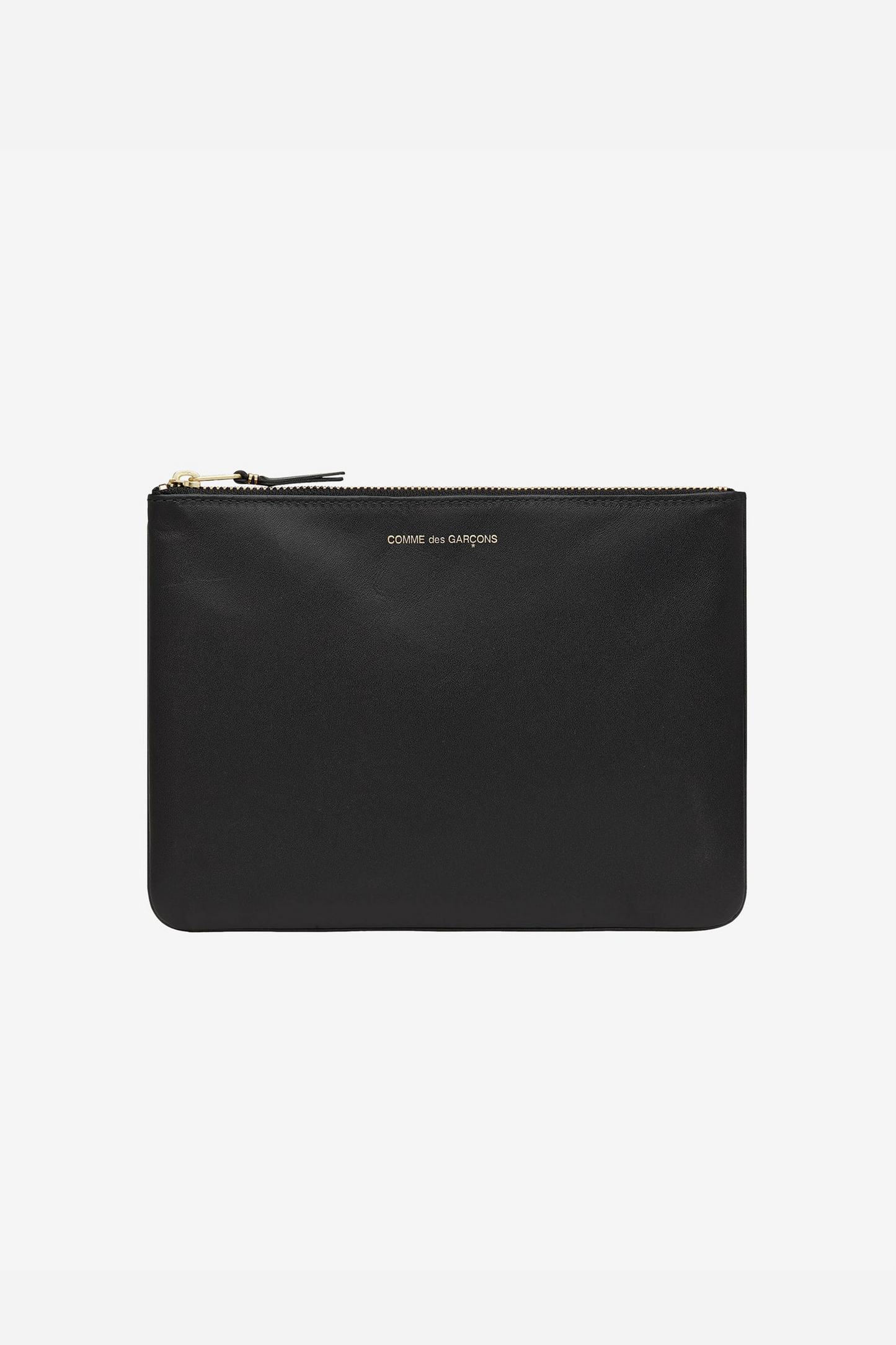 Classic Leather Zip Pouch Black