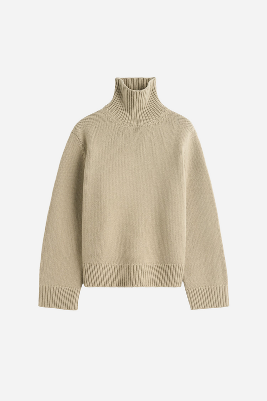 Oversized Lambswool Turtleneck Sage
