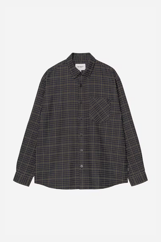 L/S Todrick Shirt Houndstooth/Blue