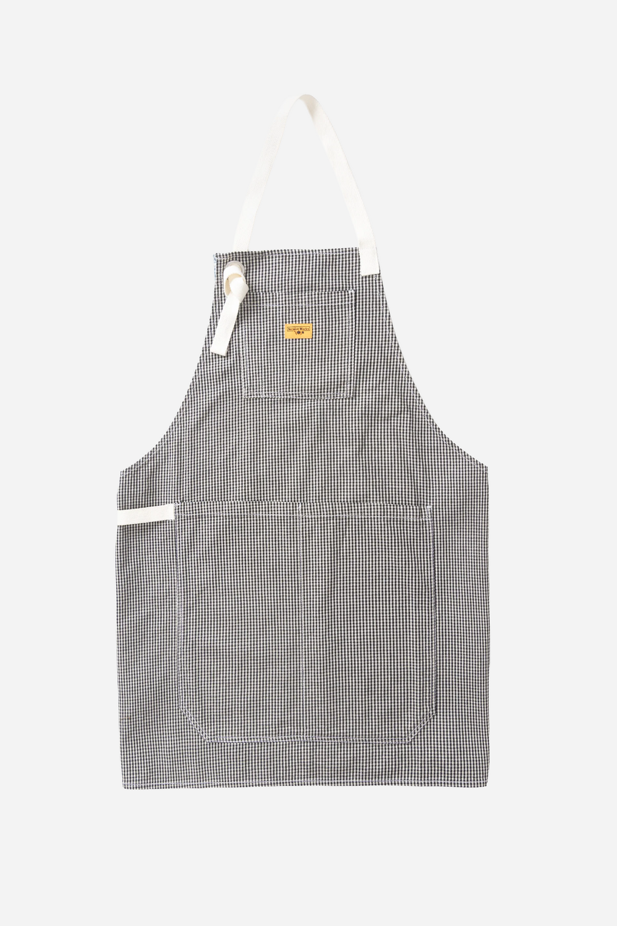 House Gingham Apron Black