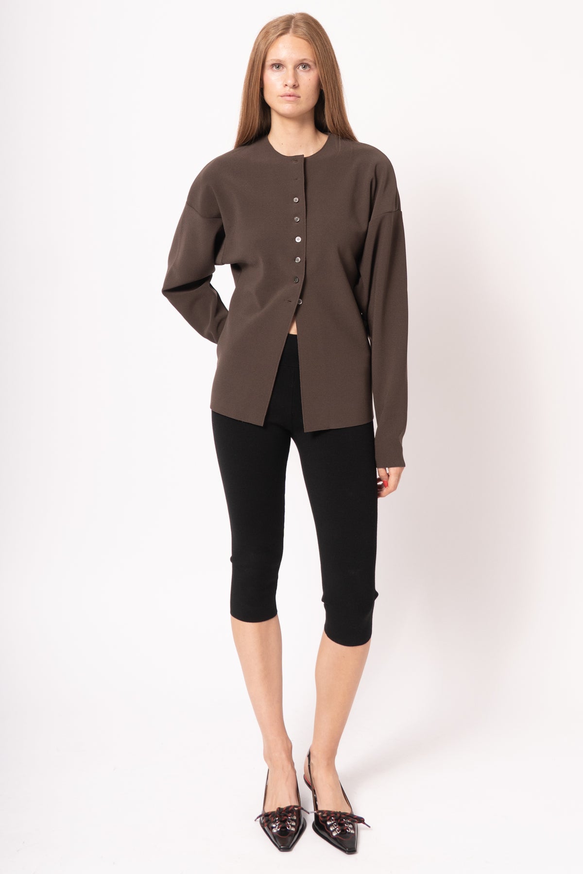 Capri Knit Leggings Black