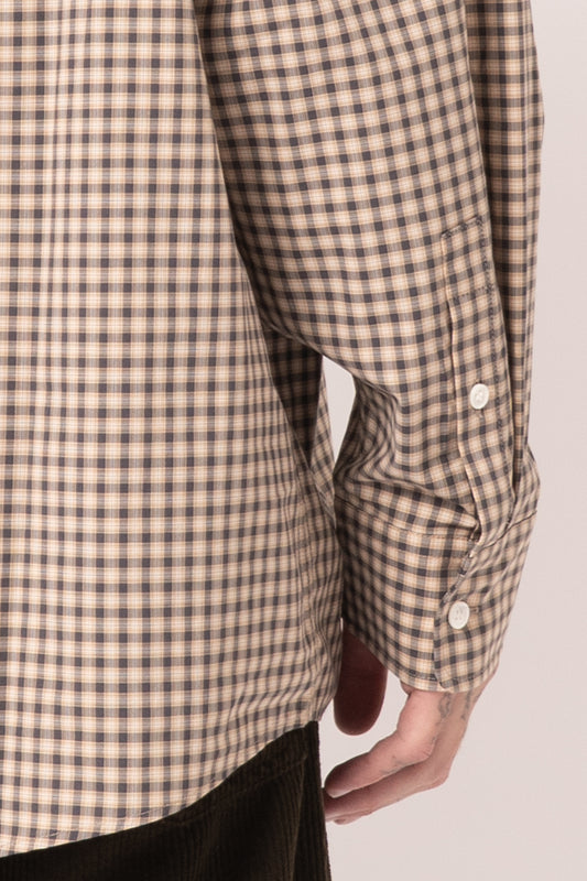 Micro Check Shirt Cement