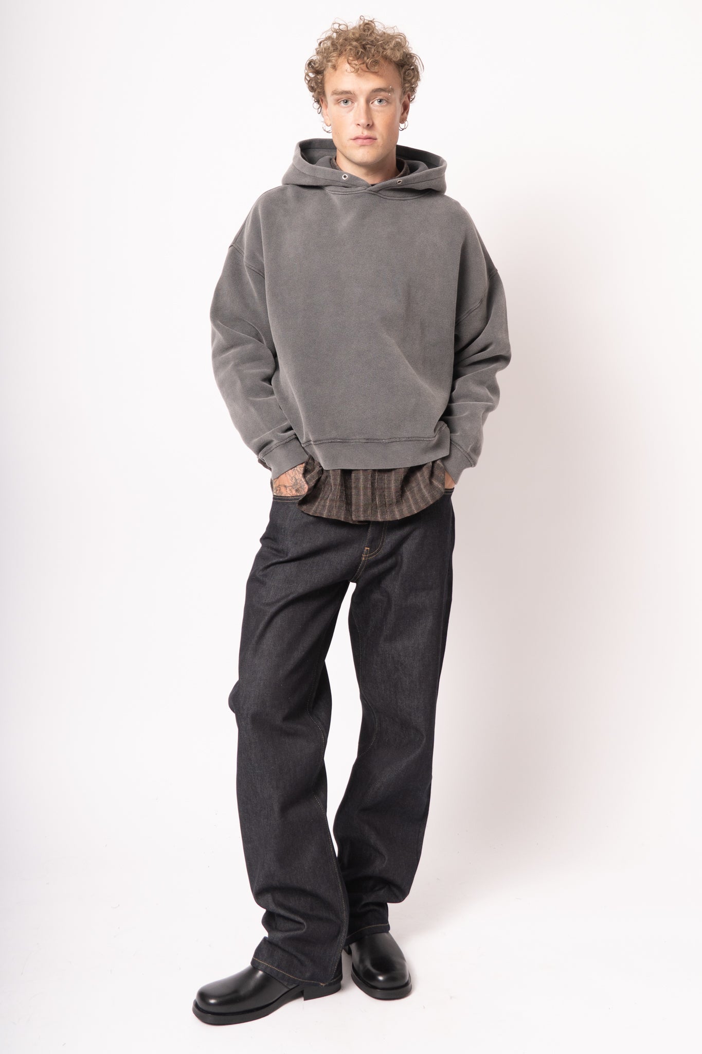 Hood Sweat Anthracite Washed