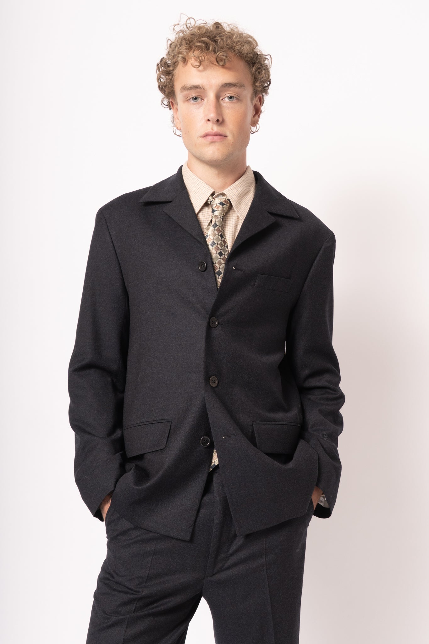 4 Button Blazer Navy