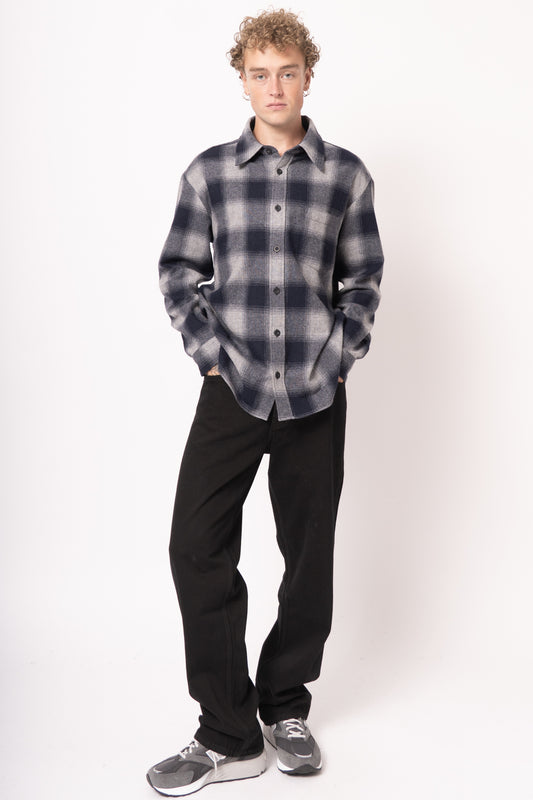 Light Grey Checked Overshirt