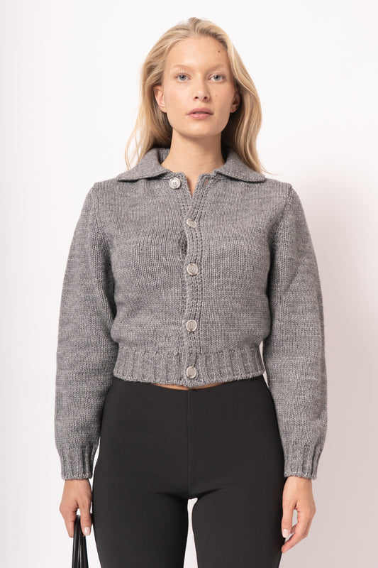 Chunky Cardigan Grey