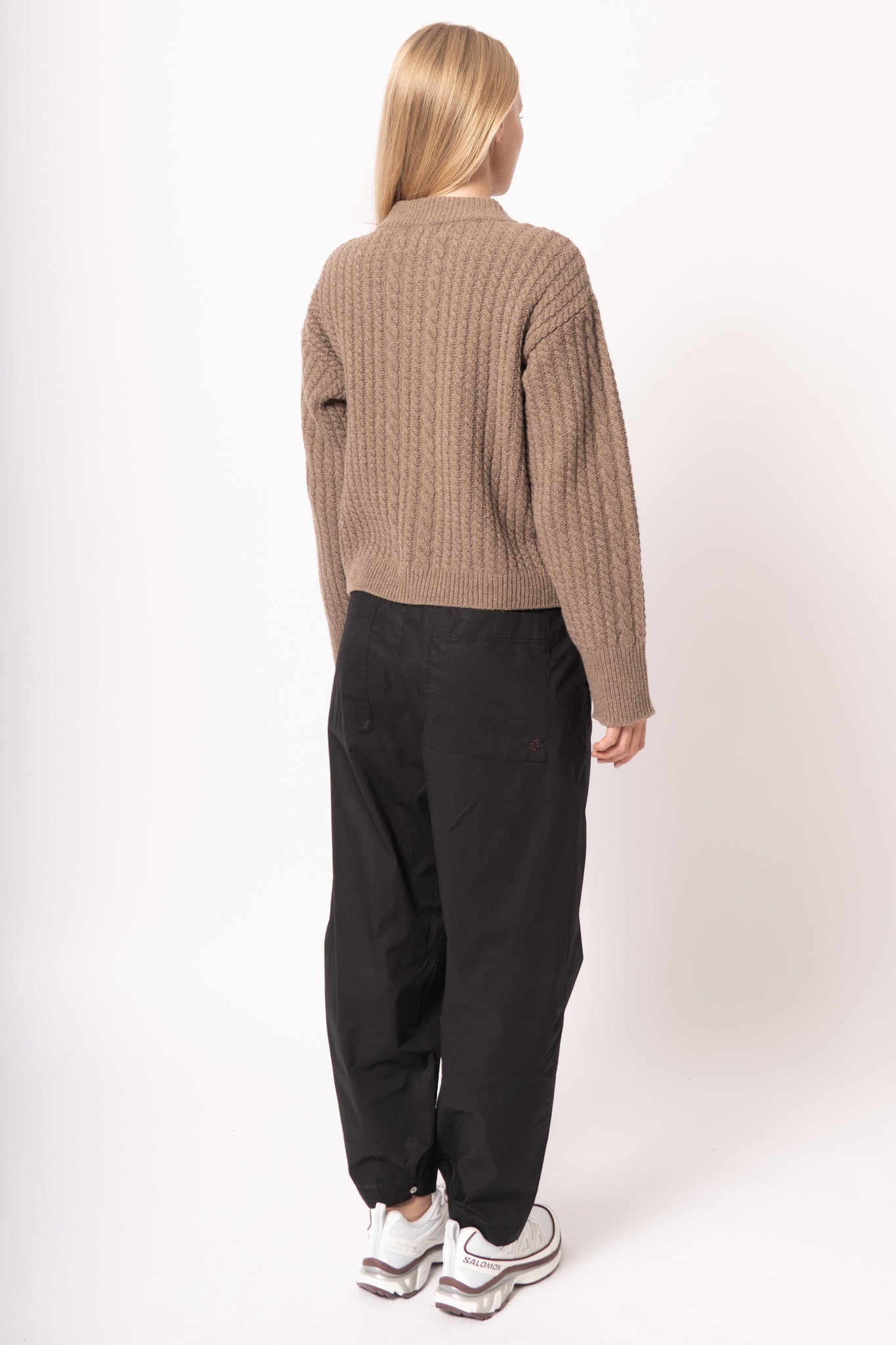 Gertrud Cable Cardigan Coffee Melange