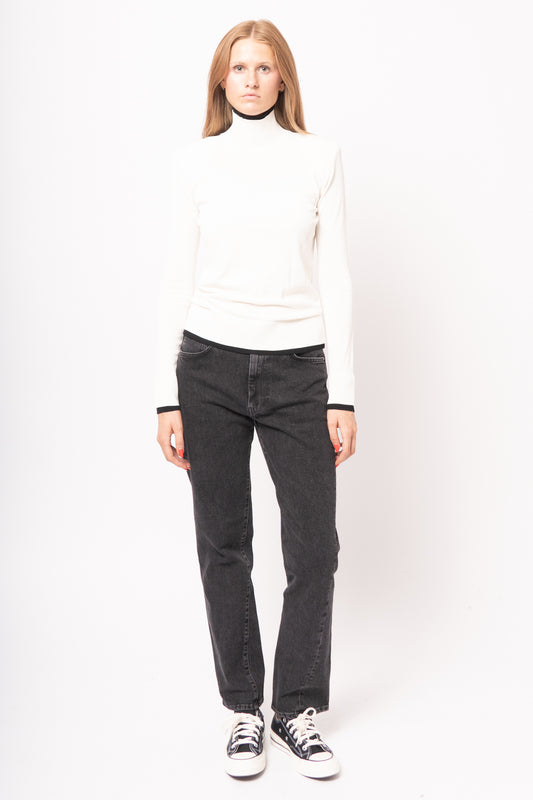 Fitted Ribbed Top Off-White