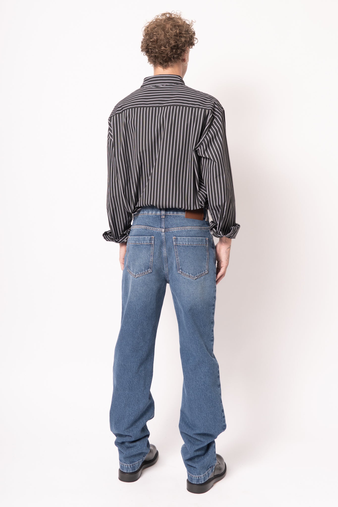 Blue Straight Leg Jeans