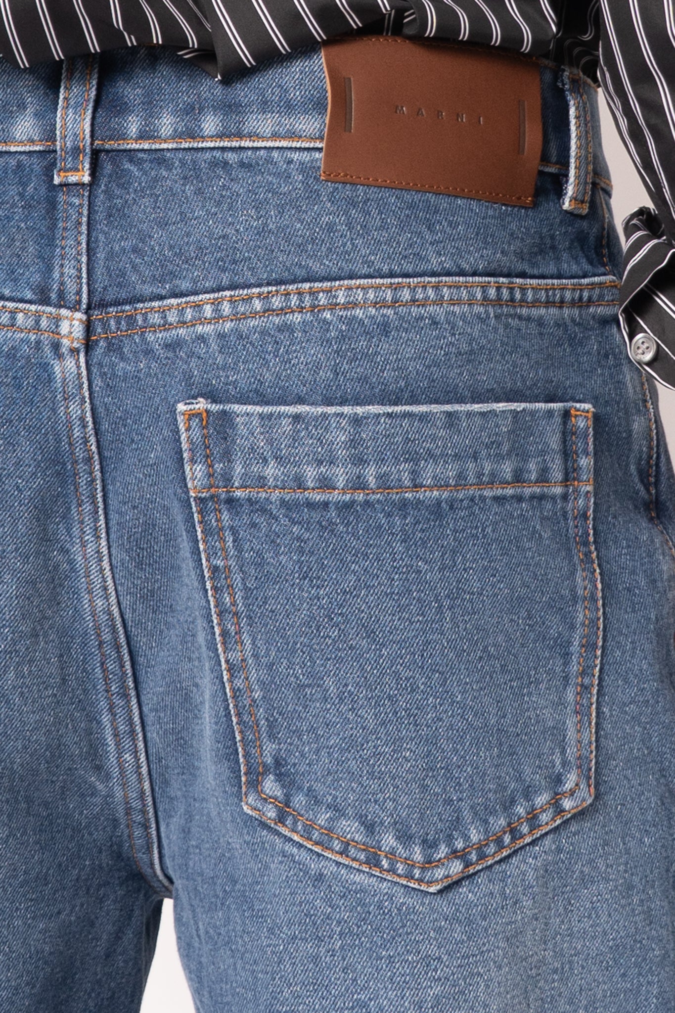 Blue Straight Leg Jeans
