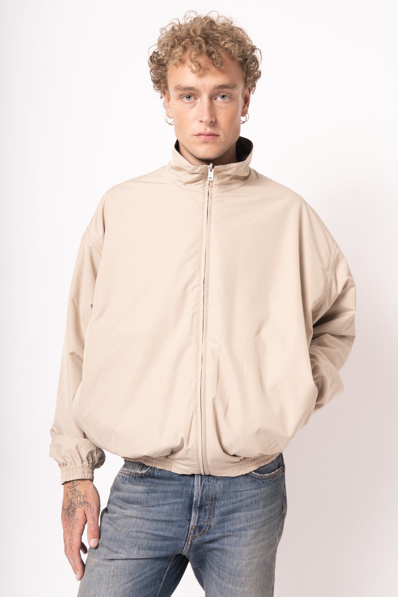Reversible Logo Jacket Beige