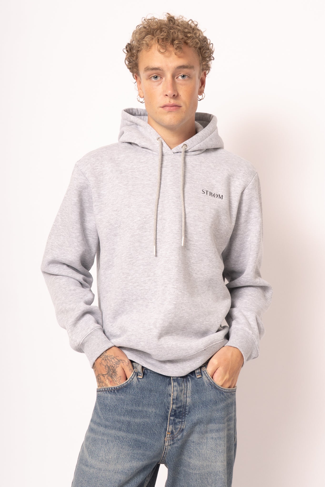 Noahst Logo Sweatshirt Grey Melange