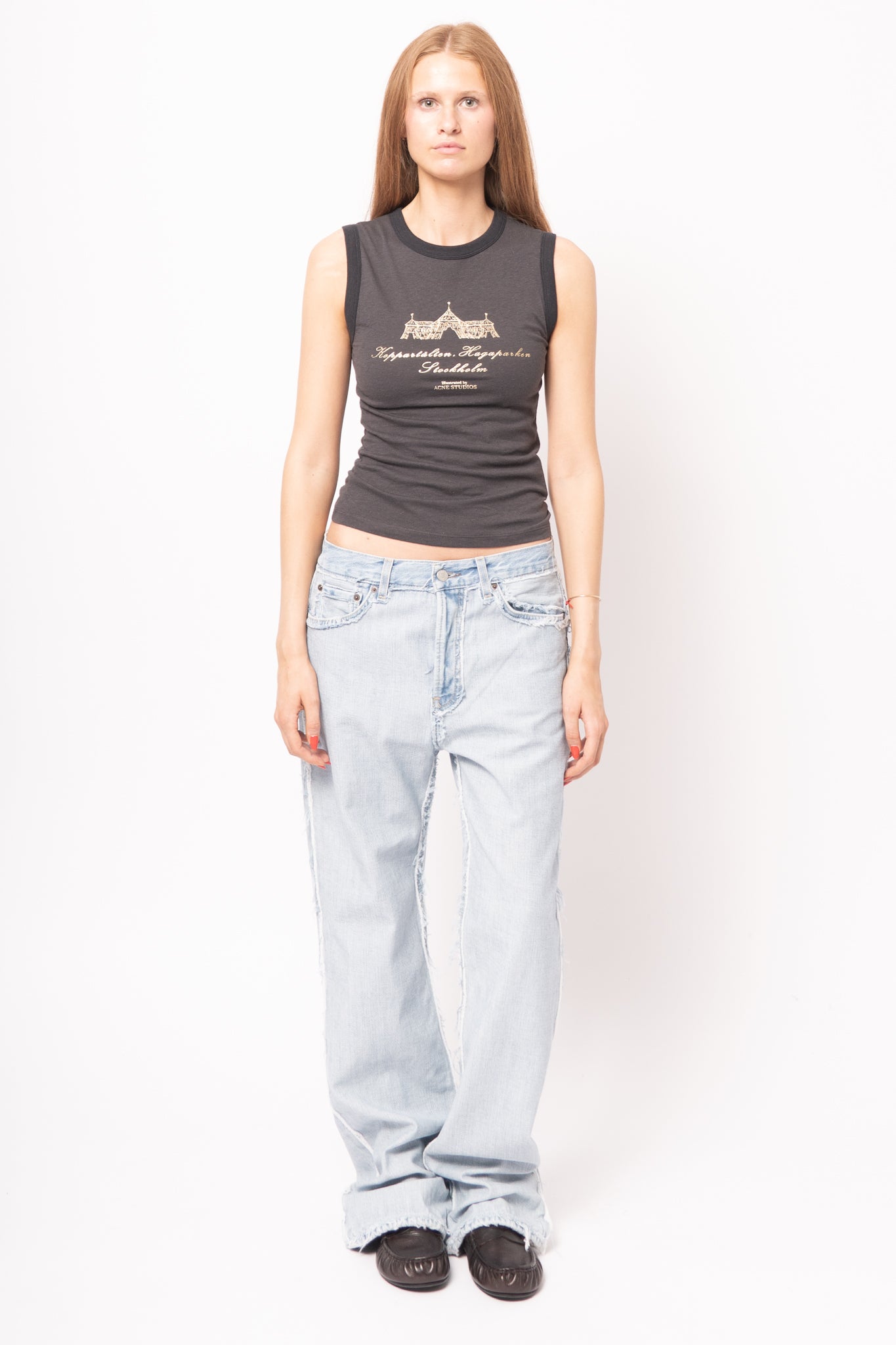Graphic Tank Top Anthracite Grey