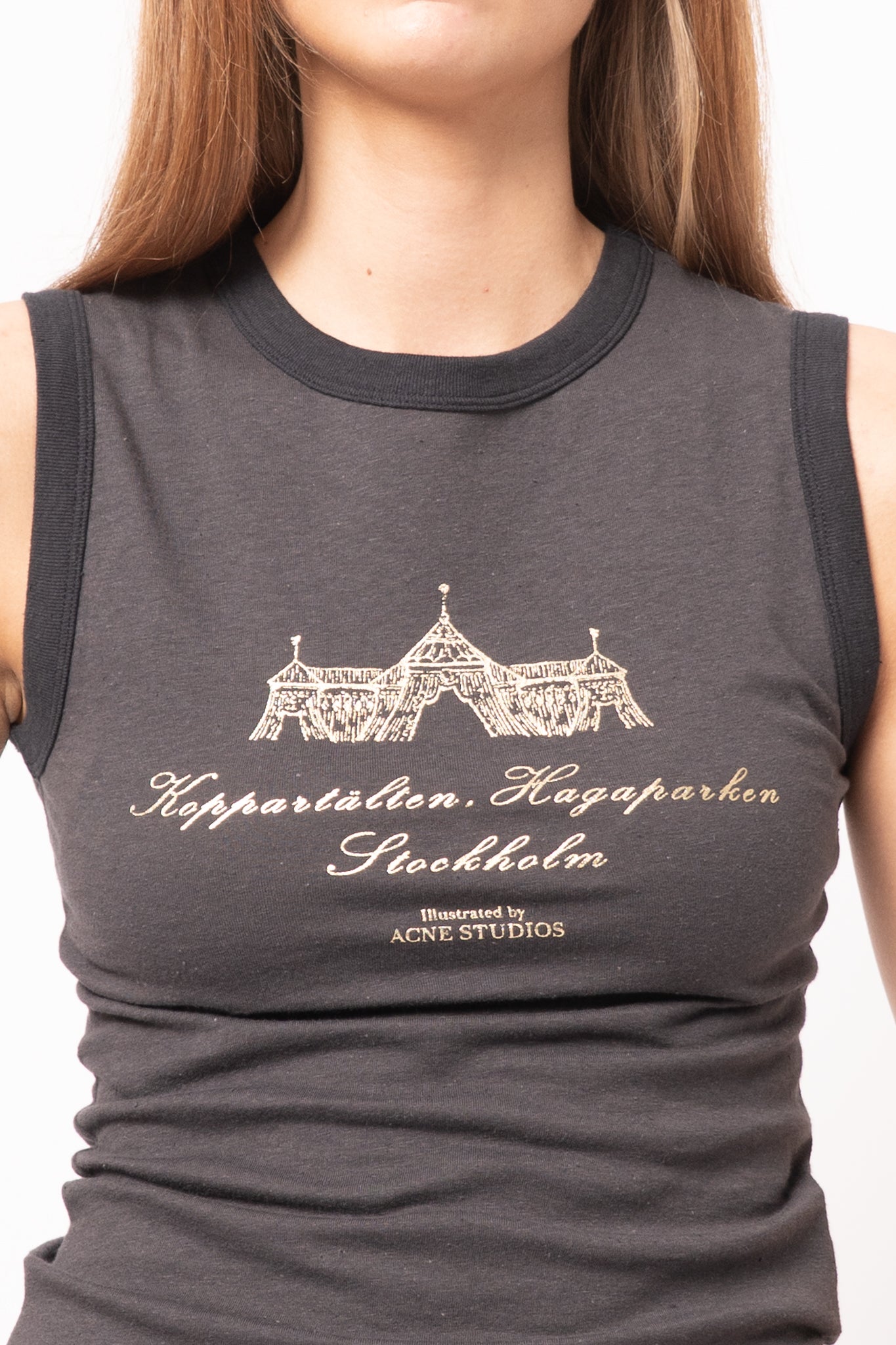 Graphic Tank Top Anthracite Grey