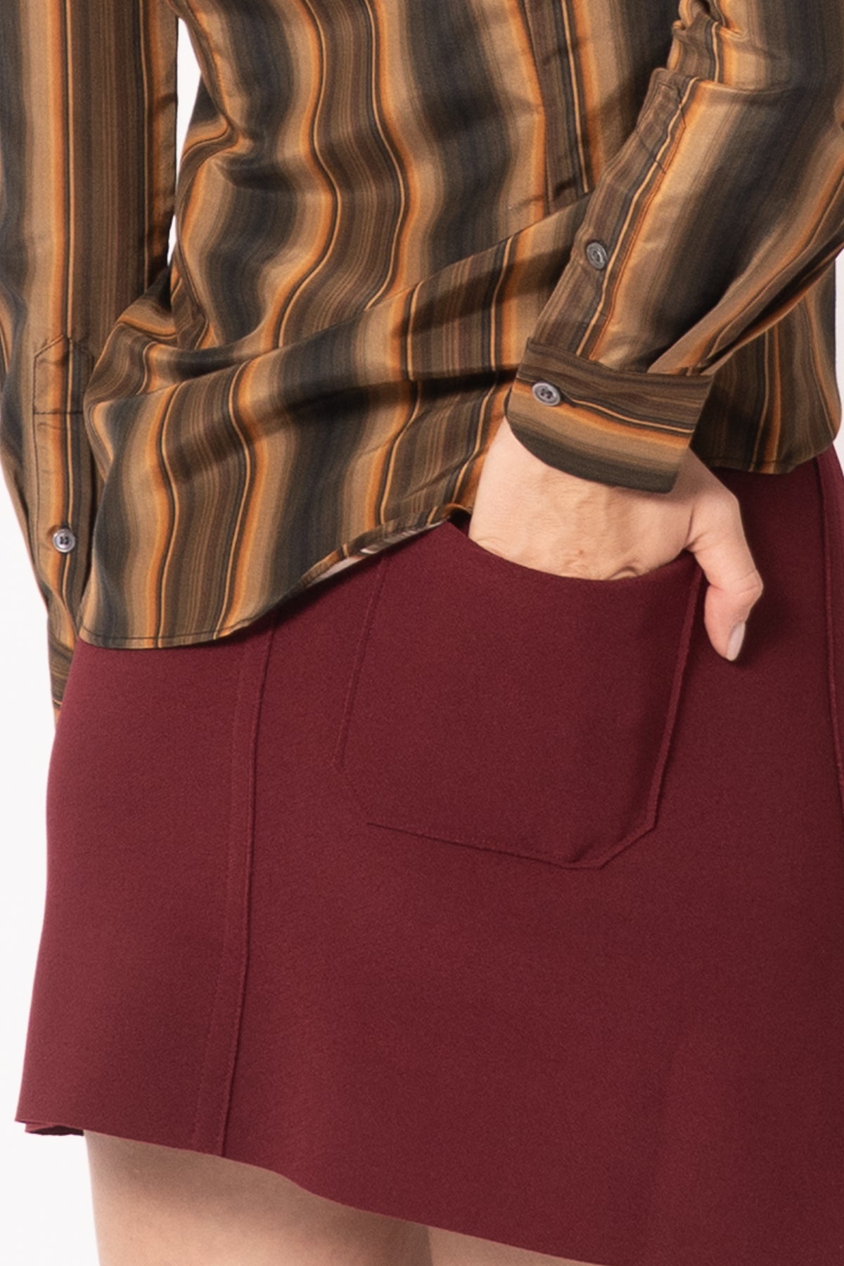Lay3 Mini Skirt Burgundy