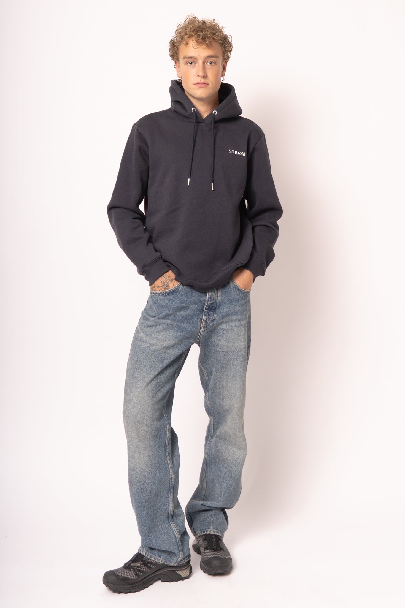 Noahst Logo Sweatshirt Navy Sky